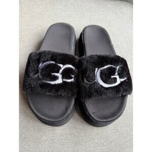 UGG Dakota Slippers Black White Women's 8